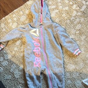 Reebok Pink and Gray Kids one piece
